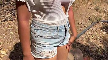 indian cute teen 18+ gf banged in forest