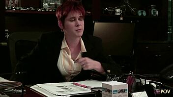 Rude Redhead Boss Rams Submissive Lesbian Employee With Strapon