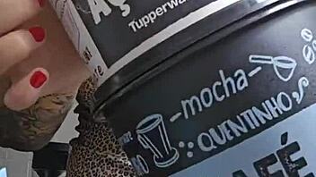 wearing short stuffed in big pussy for flashing