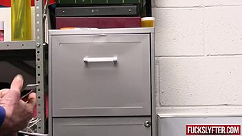 petite lulu chu gets fucked in the office backroom after suspected burglary