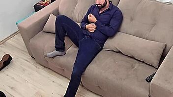 Coming Home from Work and Jerking Off. Monster Cock Strips Clothes in Homemade CFNM.