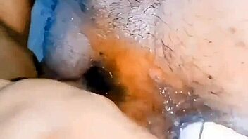 Young Couple's Intense Anal Play with Huge Buttplug on Bed