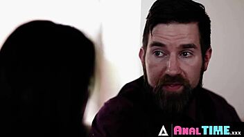 Analtime xxx naughty tattooed babe Anna De Ville gets ass pounded in threesome 😈