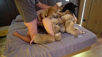 I explore rough sex in fur coat and suit fetish