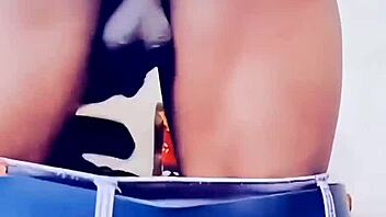 Young Couple's Intense Anal Play with Huge Buttplug on Bed