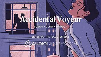 Watching her finger herself while neighbors bang by the window roleplay