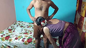 Desi Village Girl's Tight Pussy Bent Over For First Time Licking In Public Close Up