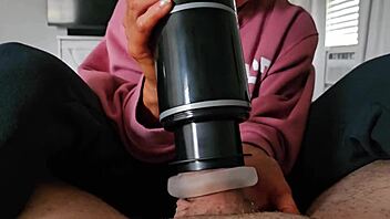 Amateur wife jerks monster cock!