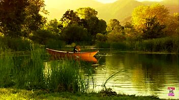 A Beautiful Girl with Small 18+ Tits Rode a Strong Man on a Boat