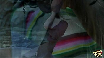 Brunette with small tits seduces him for all-night fucking 😍