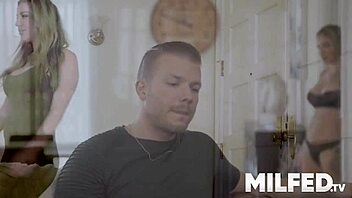 Busty stepmom teases with a hot dick rub 😜