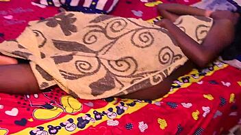 ebony babe rides her bbc roommate's big cock hard