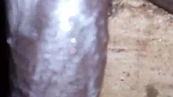 Bigblackie Shaves and Teases with Her Big Black Dick in Private.