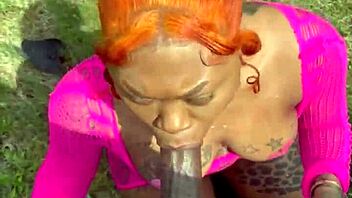 Ebony Babe Gets Dicked Down Outdoors Suggestively