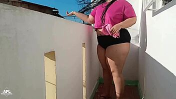 My Neighbor Teases in Short Clothes for Big Ass View