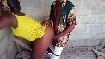 Street Boy Lures Fat Orange Seller Into Uncompleted Building And Fucks Her Wet Pussy Till He Cums