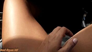 look at this married slut flashing her pussy on the street