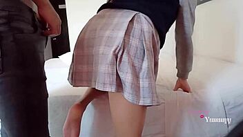 Helping my little cousin with her school project, but first, she pays with a secret favor.