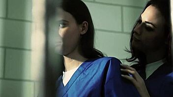 Pussylicking lesbian inmate grinds hard in prison cell action