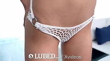 Intense lubed massage turns into hardcore fuck with latina reina rae