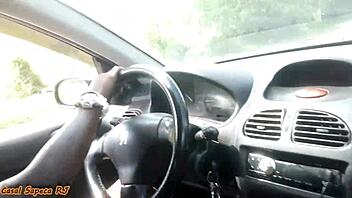 look at this married slut flashing her pussy on the street