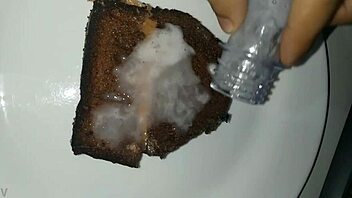 Bukkake Cake Covered in Sticky Cum Load