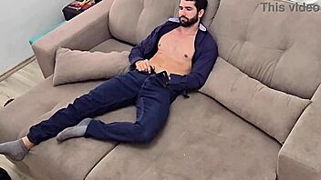 Coming Home from Work and Jerking Off. Monster Cock Strips Clothes in Homemade CFNM.