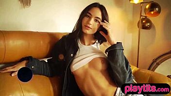 Gorgeous Latina MILF rips clothes, shows petite body! 🔥