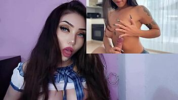 Fucking Hard with Boyfriend's Creampie on Face