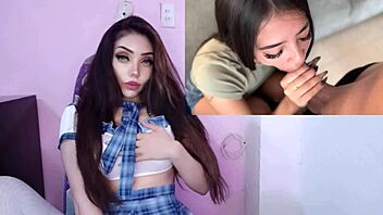 Fucking Hard with Boyfriend's Creampie on Face