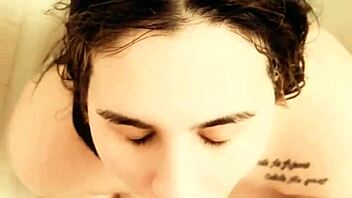 I face fuck her till she pukes, then anal in shower.