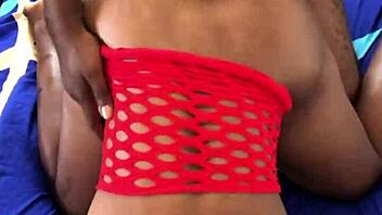 hot black babe gets fucked doggystyle by neighbor