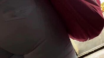 The slutty woman was indulging herself on the bus, much like others do