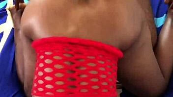 hot black babe gets fucked doggystyle by neighbor