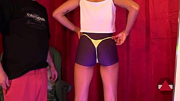 She Rubs Her Ass And Thong Against My Hard Cock