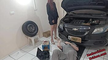 Horny Boss Provokes Mechanic To Fuck In Workshop With Cum On Ass Dirty Talk