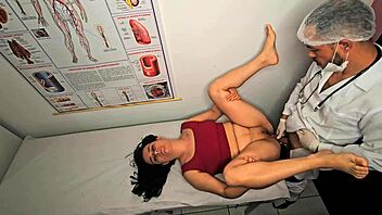 Brunette Gets Tight Ass Fingered and Fucked Hard by Dirty Gynecologist