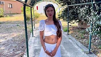 I saw the beautiful french girl with small tits