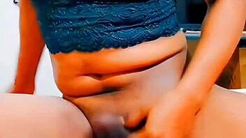 Feminine Sissy Masturbates Big Ass In Thong, Cums On Limp Clitty 😘