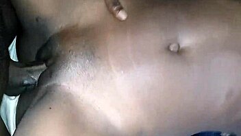 African teen 18+ with shaved pussy gets roughly fucked.