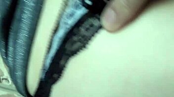 Petite Ukrainian brunette with tattoo in stockings takes monster cock