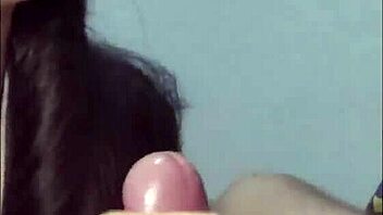 that young brunette gave an amazing deep blowjob and swallowed it all