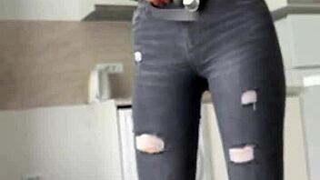 quick sex with a hot teen in leather jacket, pov style.