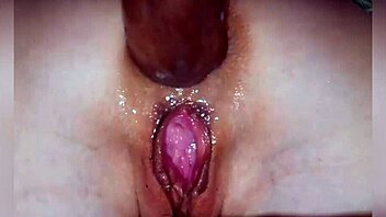 Real Wet Anal Orgasm for Submissive Housewife with Huge Gaping Pussy