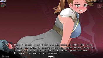 Yume-same giantess defeat scene - check out that massive foot!