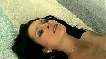 brunette with perfect body fucks male model and photographer during photoshoot