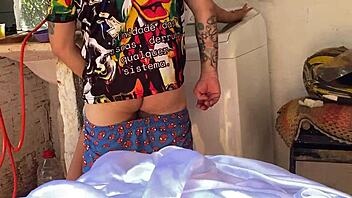 Mother-in-law shares her sex toy after a long time.