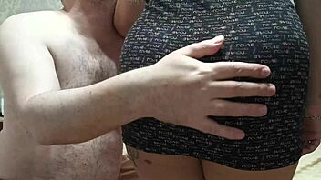 He licked her big tits covered in whipped cream, so tempting