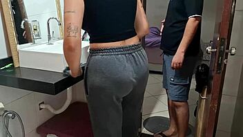 catching the maid in the bathroom