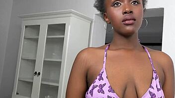 Strip that sexy black milf and fuck her face and ass rough at the audition.